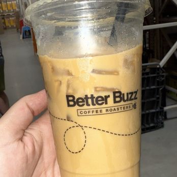 Better Buzz Coffee - Phoenix - Snickerdoodle latte without cinnamon cold foam and made 1/4 sweet instead of 3/4 sweet as mentioned in the little sticker they put on - Coffee & Tea Near Me - Phoenix, Arizona