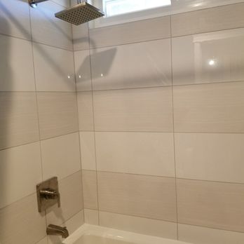 Indigo Carpet & Tile - Jack & Jill bathroom 12×24 shower tile - Carpeting Near Me - Mesa, Arizona