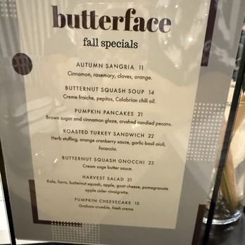 Butterface - Special menu - Breakfast & Brunch Near Me - Las Vegas, Nevada Butterface - Special menu - Breakfast & Brunch Near Me - Las Vegas, Nevada