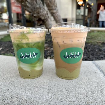 Habibi's - Vela matcha and vela latte - Cafes Near Me - Fullerton, California