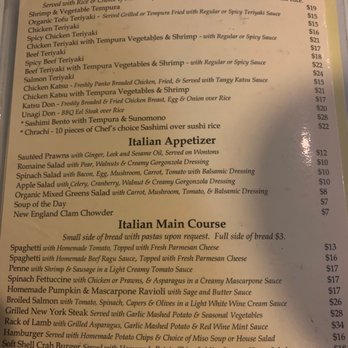 Bayfront Restaurant - Menu - Italian Near Me - Eureka, California