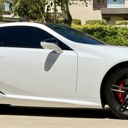Painted Red Brake Calipers on 2026 Lexus LC 500 Done by Alpha AutoSports