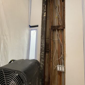 Better Days Construction - Drywall removal due to cracked drain line. Area cleaned and sanitized. - Damage Restoration Near Me - Riverside, California Better Days Construction - Drywall removal due to cracked drain line. Area cleaned and sanitized. - Damage Restoration Near Me - Riverside, California