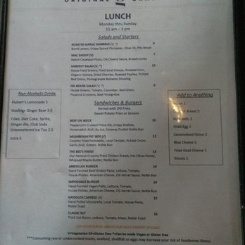 Original Gravity - Menu - New American Near Me - Phoenix, Arizona