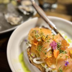 Oysters & Smoked Salmon Toast HH