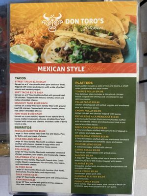 Menu photo 1 Don Toro’s Kitchen Salina, KS Menu photo 1 Don Toro’s Kitchen Salina, KS