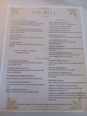 Menu photo 3 Cow Belly Modern Dining Los Angeles, CA Menu photo 3 Cow Belly Modern Dining Los Angeles, CA