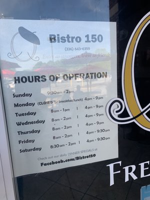 Menu photo 8 Bistro 150 Oak Ridge, NC