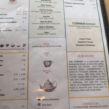 The Corner - Menu - Cafes Near Me - Montclair, New Jersey