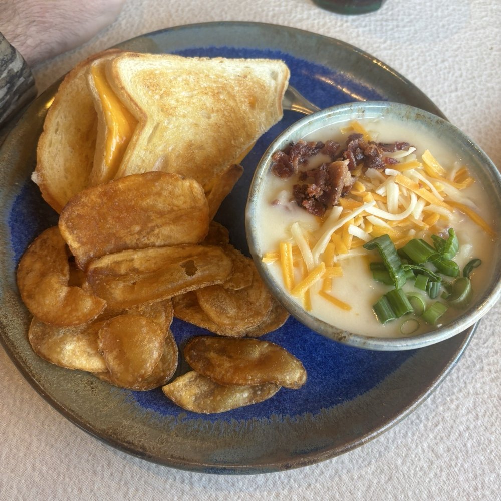 Old Mill Pottery House Cafe - Grilled cheese Loaded baked potato soup Homemade chips - American Near Me - Pigeon Forge, Tennessee Old Mill Pottery House Cafe - Grilled cheese Loaded baked potato soup Homemade chips - American Near Me - Pigeon Forge, Tennessee