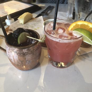 Taverna - Blackberry mule & blood orange margarita - Pizza Near Me - Plano, Texas