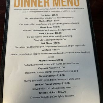 Back Alley - Dinner menu - Bowling Near Me - Bishop, California