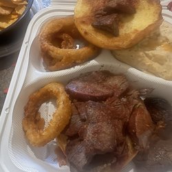 Tri-Tip sandwich opened!