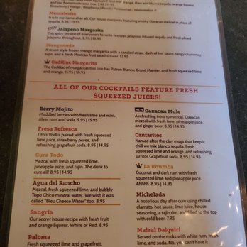 Maizal Mexican Kitchen - Drink menu 5/27/22 - Mexican Near Me - East Amherst, New York