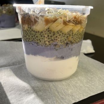 Flavor Theory - Lavender taro, coconut, chia matcha pudding bowl - Acai Bowls Near Me - Riverside, California Flavor Theory - Lavender taro, coconut, chia matcha pudding bowl - Acai Bowls Near Me - Riverside, California