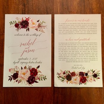 RiDesign Studio - R+J folded program front and back - Graphic Design Near Me