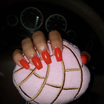 Angel’s Nails - I'm so in love with my nails! Coffin style, gel polish, $36 Ft my plush concha - Nail Salons Near Me - El Monte, California Angel’s Nails - I'm so in love with my nails! Coffin style, gel polish, $36 Ft my plush concha - Nail Salons Near Me - El Monte, California