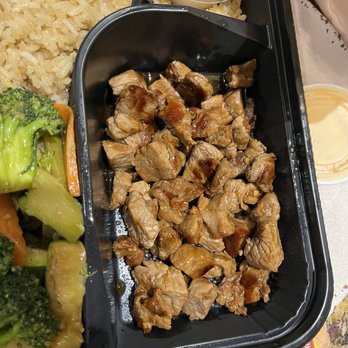Hibachi Express Auburndale - Baby steak pieces cooked for too long. - Japanese Near Me - Auburndale, Florida