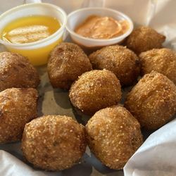 Hook & Reel Cajun Seafood & Bar - Hush puppies-we needed a snack during the menu revisit