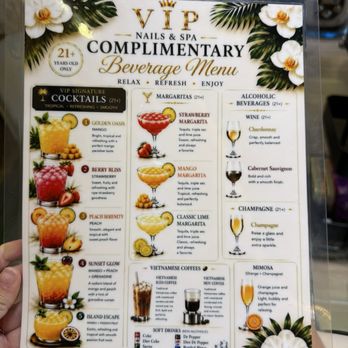 Vip Nails & Spa - Awesome drink menu - Nail Salons Near Me - Bastrop, Texas Vip Nails & Spa - Awesome drink menu - Nail Salons Near Me - Bastrop, Texas