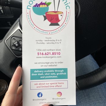 nooks Organic - Menu - Juice Bars & Smoothies Near Me - Roslyn, New York