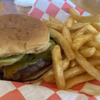 LJDepot Diner - Bacon jalapeño cheddar burger and fries - Diners Near Me - Lebanon Junction, Kentucky