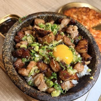 Bibimboom - Garlic Salt Scallion Pork - Korean Near Me - San Diego, California Bibimboom - Garlic Salt Scallion Pork - Korean Near Me - San Diego, California