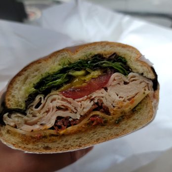 Limoncello - The Alpino with Pesto and Spicy Spread - Sandwiches Near Me - San Francisco, California Limoncello - The Alpino with Pesto and Spicy Spread - Sandwiches Near Me - San Francisco, California