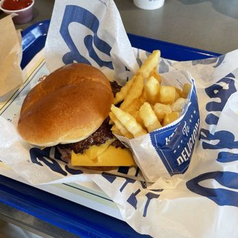 Culver's - Deluxe burger with crinkle fries. - Burgers Near Me - Fuquay-Varina, North Carolina