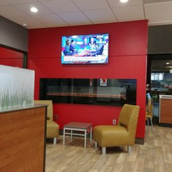 Wendy's - Fireplace and comfy seating area