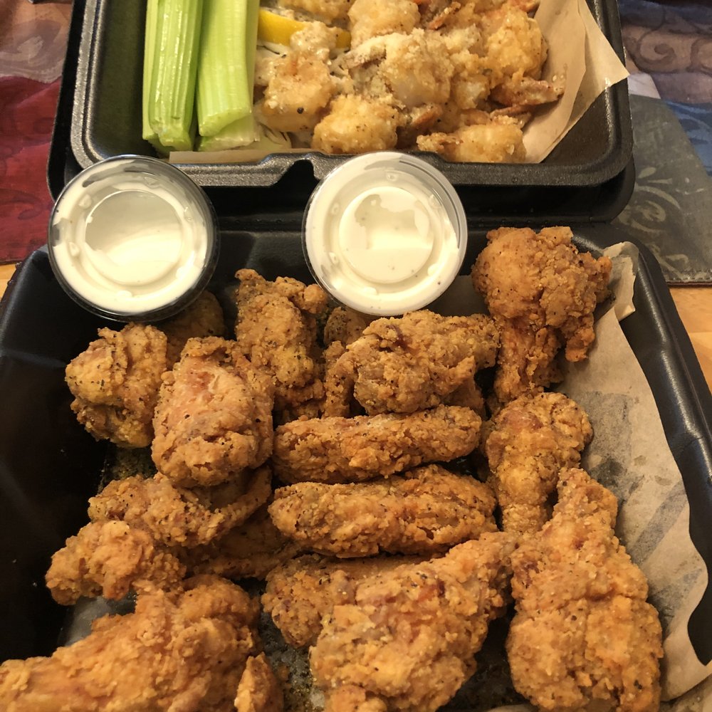 Hooters - Plain Breaded Wings & Garlic Parm Shrimp - Chicken Wings Near Me - Buford, Georgia Hooters - Plain Breaded Wings & Garlic Parm Shrimp - Chicken Wings Near Me - Buford, Georgia