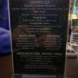 Drink Menu Drink Menu