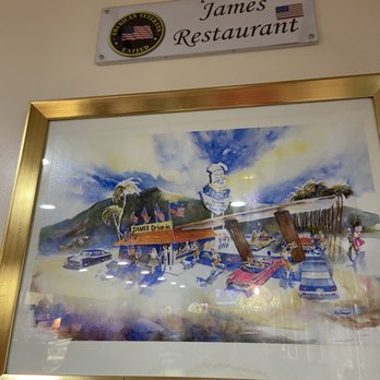 James Restaurant - a watercolor painting of a restaurant - Salad Near Me - San Fernando, California