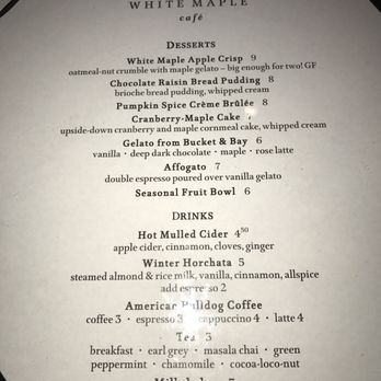 White Maple Café - Menu - New American Near Me - Ridgewood, New Jersey White Maple Café - Menu - New American Near Me - Ridgewood, New Jersey