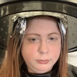 Getting blonde and red highlights here