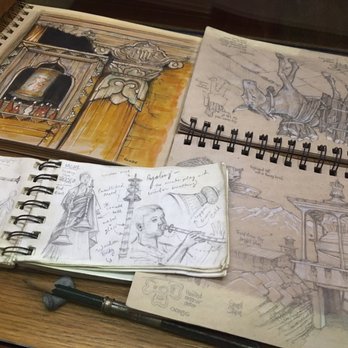 Tiffins Restaurant - Sketches by Joe Rohde - New American Near Me - Lake Buena Vista, Florida Tiffins Restaurant - Sketches by Joe Rohde - New American Near Me - Lake Buena Vista, Florida