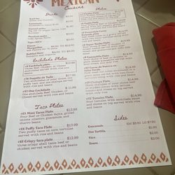 El Sol De Mexico - This is the real menu !