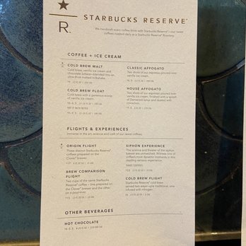 Starbucks - Menu - Coffee & Tea Near Me - Baltimore, Maryland