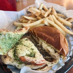 Midway Grille - Grilled Chicken Caprese & French Fries