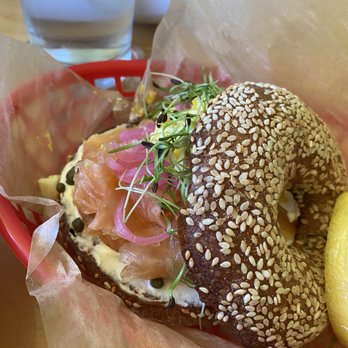 Songbird - Lox on a Sesame Seed Bialy - Breakfast & Brunch Near Me - St. Louis, Missouri Songbird - Lox on a Sesame Seed Bialy - Breakfast & Brunch Near Me - St. Louis, Missouri