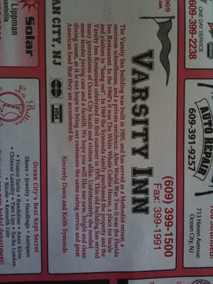 Menu photo 3 Varsity Inn Ocean City, NJ Menu photo 3 Varsity Inn Ocean City, NJ