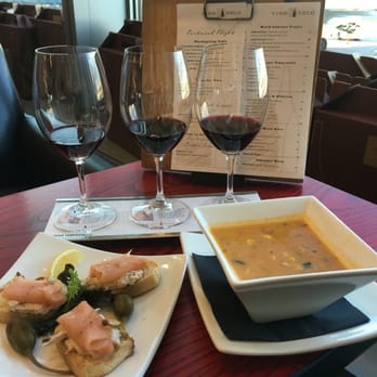 Vino Volo - Very good corn bisque, salmon bites and wine flight. - Wine Bars Near Me - Sterling, Virginia Vino Volo - Very good corn bisque, salmon bites and wine flight. - Wine Bars Near Me - Sterling, Virginia