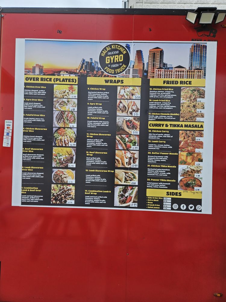 HALAL KITCHEN FOOD TRUCK 1516 Tinnin Ford Rd, Austin, Texas Halal