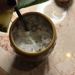 half ice piña colada half ice piña colada