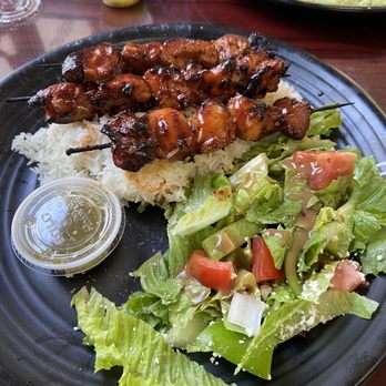 MediterrAsian Bistro - Grilled Chicken BBQ. Good! - Mediterranean Near Me - Durham, North Carolina