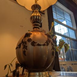 a lamp on a table a lamp on a table