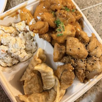 Grillbird - Boom boom - spicy! Sesame chicken Gyoza Mac salad - Salad Near Me - Seattle, Washington Grillbird - Boom boom - spicy! Sesame chicken Gyoza Mac salad - Salad Near Me - Seattle, Washington