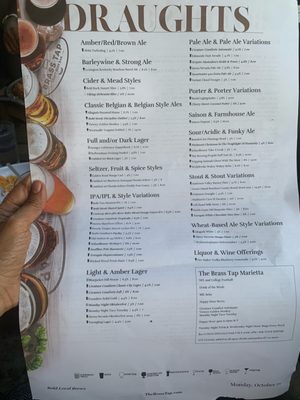 Menu photo 1 The Brass Tap Marietta, GA Menu photo 1 The Brass Tap Marietta, GA