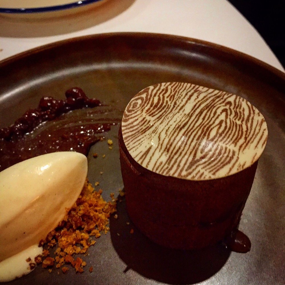 Philippe - Michel Cluizel chocolate caramel fondant, vanilla bean ice cream - French Near Me - Melbourne, VIC