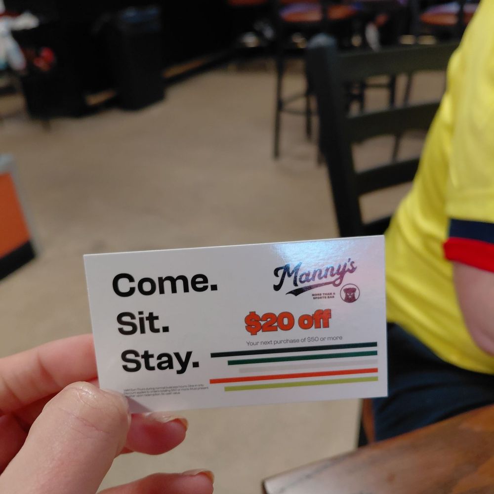 Manny's - Lovely coupon we got!! - Bars Near Me - South Bend, Indiana Manny's - Lovely coupon we got!! - Bars Near Me - South Bend, Indiana